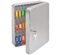 Étui de protection en métal pour 45 clés, couleur grise, dimensions : 30 x 24 x 8 cm