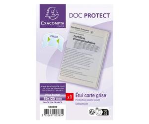 Étui de protection pour carte grise 3 volets - Cristal