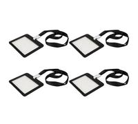 Étui De Protection Premium Pour Documents Avec Cordons ¿ Plastique Pp Durable, Face Avant Transparente, Idéal Pour Les Cartes D'identité Et Les Cartes