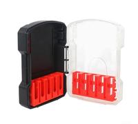 Étui de rangement en plastique pour outils à tige hexagonale, boîte de rangement à 10 emplacements pour accessoires de robinet et embouts de tournevis, récipient portable pour pièces d'atelier (noir)