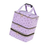 Étui de rangement portable à 3 couches pour vernis à ongles pouvant contenir 84 bouteilles avec compartiments réglables pour techniciens professionnels, violet