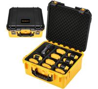 Étui de rangement pour batterie Dewalt - Sac à outils rigide étanche avec 9 séparateurs réglables pour batterie XR 8 V/12 V/18 V/20 V Max XR et chargeurs, boîte de rangement pour batterie Dewalt