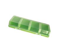 Étui de rangement pour fournitures artisanales, 4 compartiments avec couvercle transparent et fermeture sécurisée pour épingles à perles et petits outils