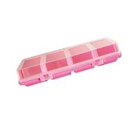 Étui de rangement pour fournitures artisanales, 4 compartiments avec couvercle transparent et fermeture sécurisée pour épingles à perles et petits outils