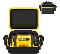 Étui de rangement rigide noir/jaune pour gonfleur de pneu 20 V DCC020IB, organiseur d'outils imperméable et résistant aux rayures avec poignée et deux poches