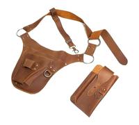 étui de sécateur Sac de ceinture à outils jardinier en cuir PU réglable, pochette transport fleuriste multi-poches, sac rangement d'étui jardin et charpentier(Color1)