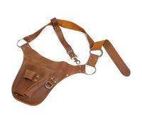 étui de sécateur Sac de ceinture à outils jardinier en cuir PU réglable, pochette transport fleuriste multi-poches, sac rangement d'étui jardin et charpentier(Color3)
