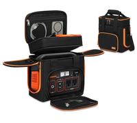 Étui de transport portable compatible Jackery Explorer 300/240/290/160 | Couvercle à rabat, Sac de rangement souple double couche, Pour accessoires/câble de charge/générateur solaire