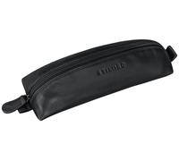 Étui en cuir "Willem" vintage, noir, pour stylos et lunettes
