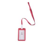 Étui En Plastique Rouge Durable Pour Cartes De Visite, D'identité Et De Passeport ¿ Fenêtre Transparente, Accès Facile, Design Élégant