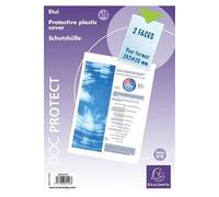 EXACOMPTA Sachet de 10 étuis de protection simples PVC Haute Qualité 30/100e - A3 - Cristal