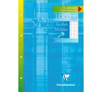 Feuillets mobiles sous étui spécial déficients visuels A4 100 pages perforées grands carreaux noirs 2,5mm agrandis 10x10