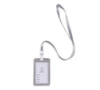 Étui Gris Haut De Gamme Pour Cartes De Visite, D'identité Et De Passeport ¿ Support En Plastique Durable Avec Fenêtre Transparente