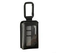 Étui ouvre-porte de garage en polyuréthane noir avec mousqueton porte-clés et sangle à crochet anti-perte, pochette portable pour télécommande pour un accès facile et une protection contre les chutes