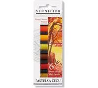SENNELIER Lot de 6 bâtons de 6 demi-pastels - Pigment - Automne