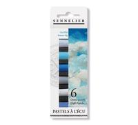 Etui Pastels 'A l'écu' - 6 Demi-Pastels - Ciel d'Eté