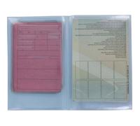 Étui permis de conduire - Lot de 2 - Plastique transparent - 14,5x9,5cm - 4 feuillets