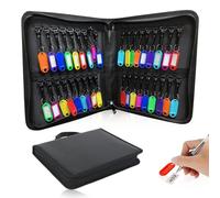 Étui portable pour clés, pouvant contenir 36 clés, avec fermeture éclair et organisateur de clés