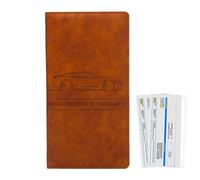 Étui portefeuille en cuir pour véhicule - Voiture fine, support de paperasse, de documents en relief 3D, organisateur de cartes Ďurable | Équipement de stockage de permis de conduire pour le b