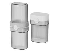 Étui pour Brosse à Dents - Étui de Voyage pour Brosse à Dents - Organisateur de Porte-Savon - Boîte de Rangement pour brosses à Dents de Voyage avec concaves, Bandes Verticales convexes, récipient de