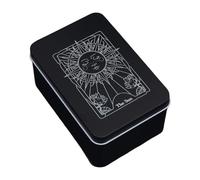 Étui Pour Cartes De Tarot - Étui De Protection Portable Pour Cartes, Boîte De Rangement Pour Dire La Bonne Aventure, Impression Lune Et Soleil, Organisateur De Bibelots | Accessoire De Maison Pour Car