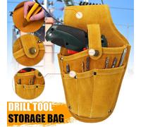 Étui pour perceuse en peau de vache, sac à outils de taille, ceinture électrique Durable, pochette à outils avec ceinture pour perceuse électrique, tournevis électrique tool bag