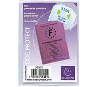 Etui pour permis de conduire européen plastique transparent Exacompta Transparent