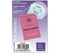Etui pour permis de conduire européen plastique transparent Exacompta Transparent
