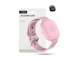 Étui pour Tile by Life360 Mate Key Finder, bracelet de montre en silicone de protection yystao compatible avec Tile by Life 360 Mate, durable et anti-perte, rose