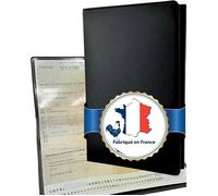 Étui Protège Carte Grise 3 Volets - FABRIQUÉ en France -Pochette de Protection Porte Papiers Voiture