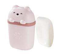 Étui Shampoing Solide Forme Ours Mignon Trou Drainage | Porte-Savon Douche Étui Boîte À Savon Compacte Portable Pour Salle De Bain Douche Gym Camping Randonnée W nd Rose