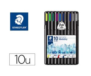 Etui staedtler triplus mobily set 10 unites 4 feutres 2 stylos 1 porte-mine 2 surligneurs 1 regle
