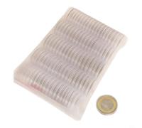 Étuis de Protection 27mm Plastique Clair 100pcs Étuis de Protection | Plastique pour durable, pour vue claire deux faces, fermeture sécurisée, idéal collectionneurs, lot économique