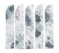 Étuis de ventilateur avec floral et design ouvert, Grey | Manchons de ventilateur ouverts, rangement individuel pour garder les ventilateurs pliés contenus, floral