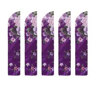 Étuis de ventilateur avec floral et design ouvert, Purple | Manchons de ventilateur ouverts, rangement individuel pour garder les ventilateurs pliés contenus, floral