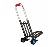 Etyldya Chariot à Bagages Diable Chariot Trolley Pliable en Métal Résistant avec Poignée Ajustable 73cm-123cm et Roues Fluides Adapté aux Étudiants Voyageurs, 28MM, Caoutchouc+Renforcé+Deluxe