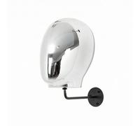 Etyldya Support Murale Perruque Tête Mannequin Présentoir Chapeau Fixation Murale Incliné vers l'avant pour Meilleure Présentation Plaque , Argent, Noir , 15 Cm