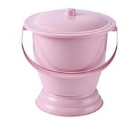 Etyldya Urinoir avec Couvercle et Crachoir, Toilettes de Nuit, Pot de Lit Portable, Seau Urinoir pour Enfants et Adultes, Rose