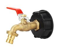 ETYUDPABV Adaptateur pour fût IBC, raccord de vanne en Laiton 3/4 Pouce, Filetage Gros Pas S60X6, Adaptateur pour réservoir d’Eau Compatible avec Les fûts IBC de 275 à 330 gallons, Connexion