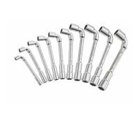 STANLEY 1-17-383 Clé à pipe débouchée 6 x 6 pans en L - Acier Chromé - Normes ISO et DIN - Profil maxiDrive 8, 10, 11, 12, 13, 16, 17, 18 et 19 mm - Jeu de 10 pièces