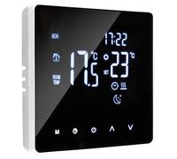 EU Thermostat - Thermostat d'ambiance - Pour chauffage au sol à eau - Écran tactile LCD - Programmable à la semaine - 3A - Blanc