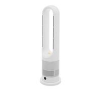 EUAIIPull Ventilateur tour 3 en 1, silencieux avec télécommande, double contrôle, oscillation automatique, chauffage et refroidissement, 8 vitesses, minuterie 9 h, pour la maison et le bureau (argent)