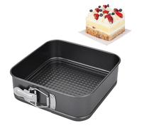 EUBSWA Moule à manqué à charnière 22 cm, Carré Moule Gateau avec revêtement antiadhésif, Pour La Cuisson Gâteau Et Quiches