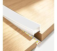 EUBSWA Profilé LED néon flexible en silicone blanc laiteux comme diffuseur, pour meubles, plafond, salon, convient pour barres ≤ 18 mm, ligne lumineuse impeccable, sans bande LED (20 x 10 mm, 3 m)
