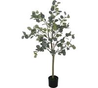 Eucalyptus - Arbre artificiel - Hauteur 150 cm - Avec 230 feuilles - Avec pot - Pour l'extérieur - Plastique - Modèle sur pied - Vert