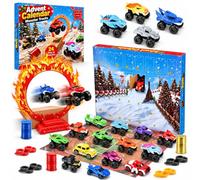 EUCOCO Calendrier De L'avent 2026 Voiture Enfant 1 2 3 4 5 6, Monster Truck | Jouet Enfant 1 2 3 4 5 6 Ans Garçon Fille Petite Voiture Enfant Cadeau Garcon 1-6 Ans Cadeau Anniversaire 1-6 Ans Garcon
