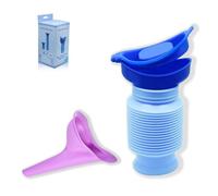 eudoraakm Urinoir Portable Pliable 750ml, Entonnoir Féminin Silicone, Kit Toilette d'Urgence pour Voiture Camping Voyage Enfants Adultes Personnes Âgées, Réutilisable Anti-Fuite Compact Léger