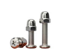 eufeifeiegds BOULONS DE CONNECTEUR MEUBLES VIS À TÊTE PLATE PHILLIPS AVEC ÉCROUS CAPUCHON 304 A2 ACIER INOXYDABLE M3 M4 M5 M6 M8 M10 wefeiegds(35mm,M4(10sets))