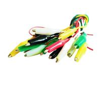 eufeifeiegds Lot de 10 pinces crocodiles for câbles de test électriques, pinces for câbles de démarrage et pinces for batterie de voiture, pince crocodile à double extrémité wefeiegds(10pcs-mix-45mm)