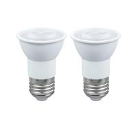 eufeifeiegds Lot de 2 ampoules LED PAR16 5 W, lentille 38 degrés, 110 V, 230, JDR E26, E27, spot sur rail, culot à vis 50(WHITE 6000K_NON-DIMMABLE)